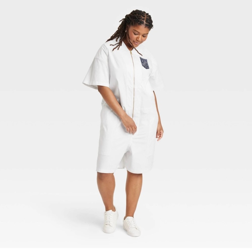 NWT Houston White Adult Short Sleeve Flight Suit